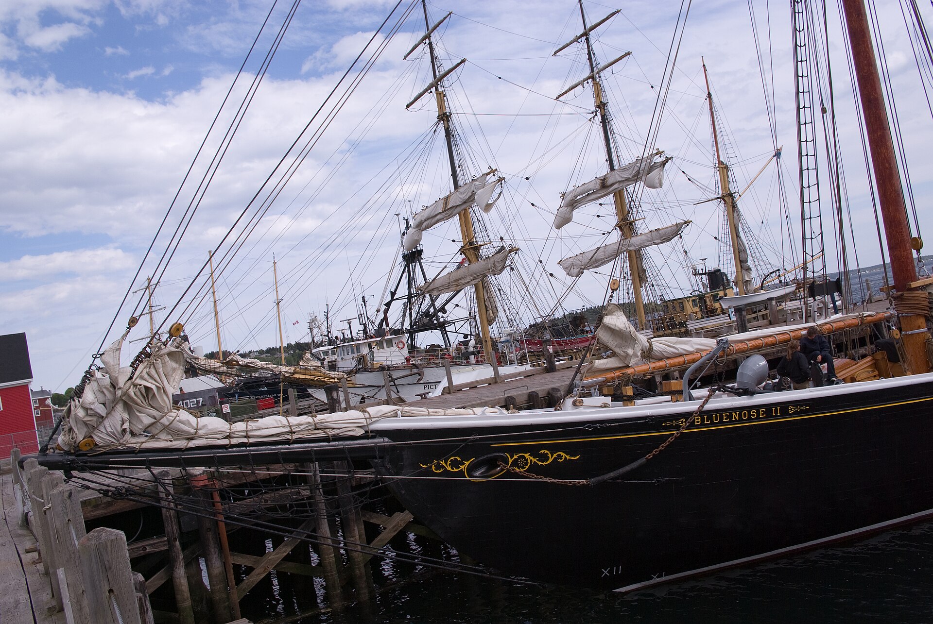 Bluenose II. Visitor view of this Lunenburg landmark.