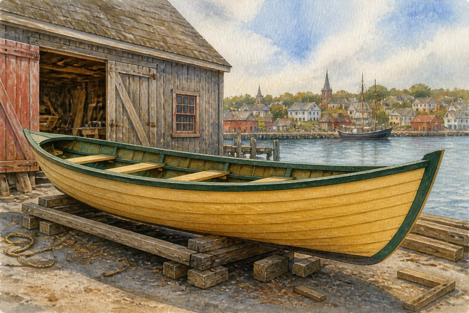 The Dory Shop & Boatbuilding Story. Visitor view of this Lunenburg landmark.