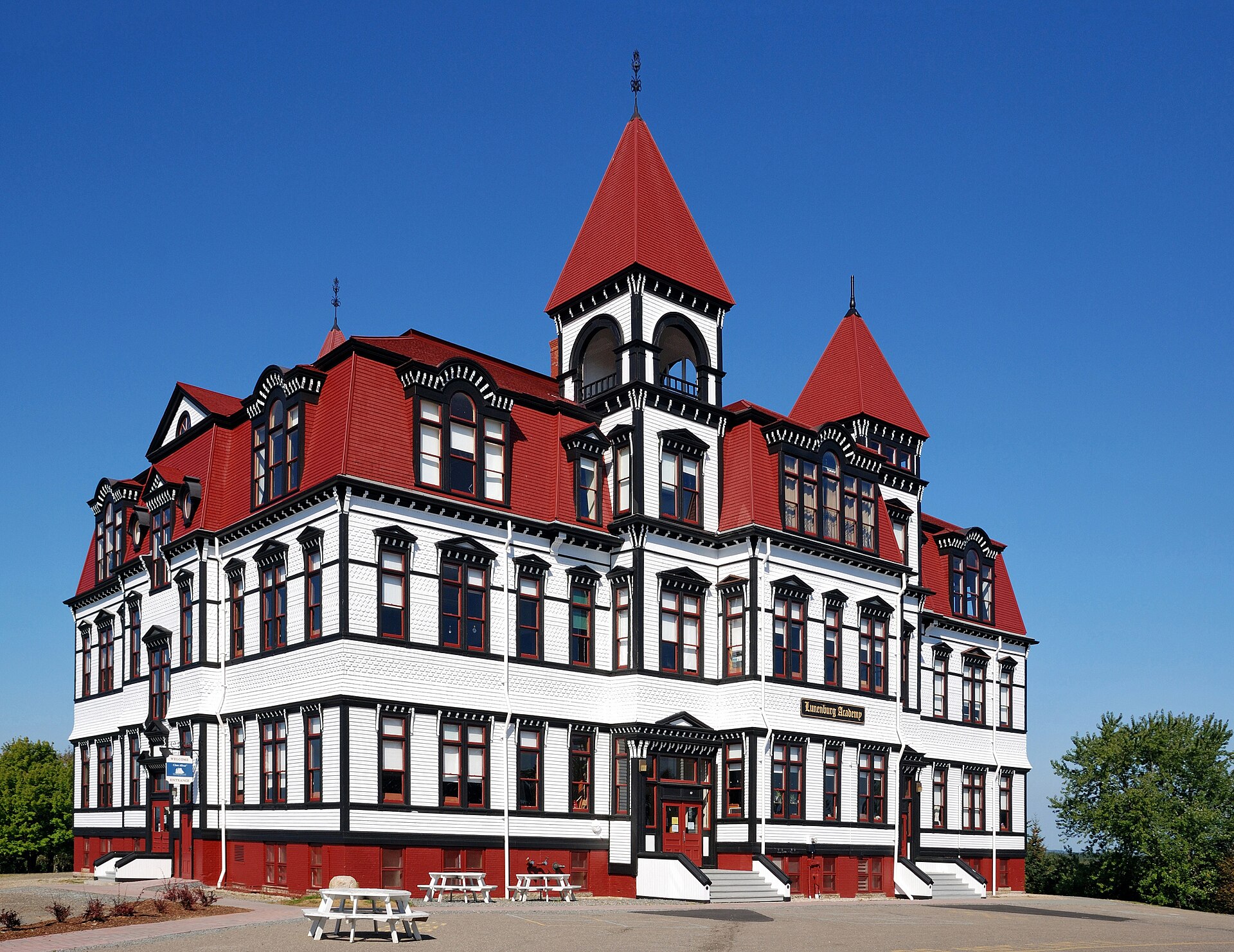Lunenburg Academy. Visitor view of this Lunenburg landmark.